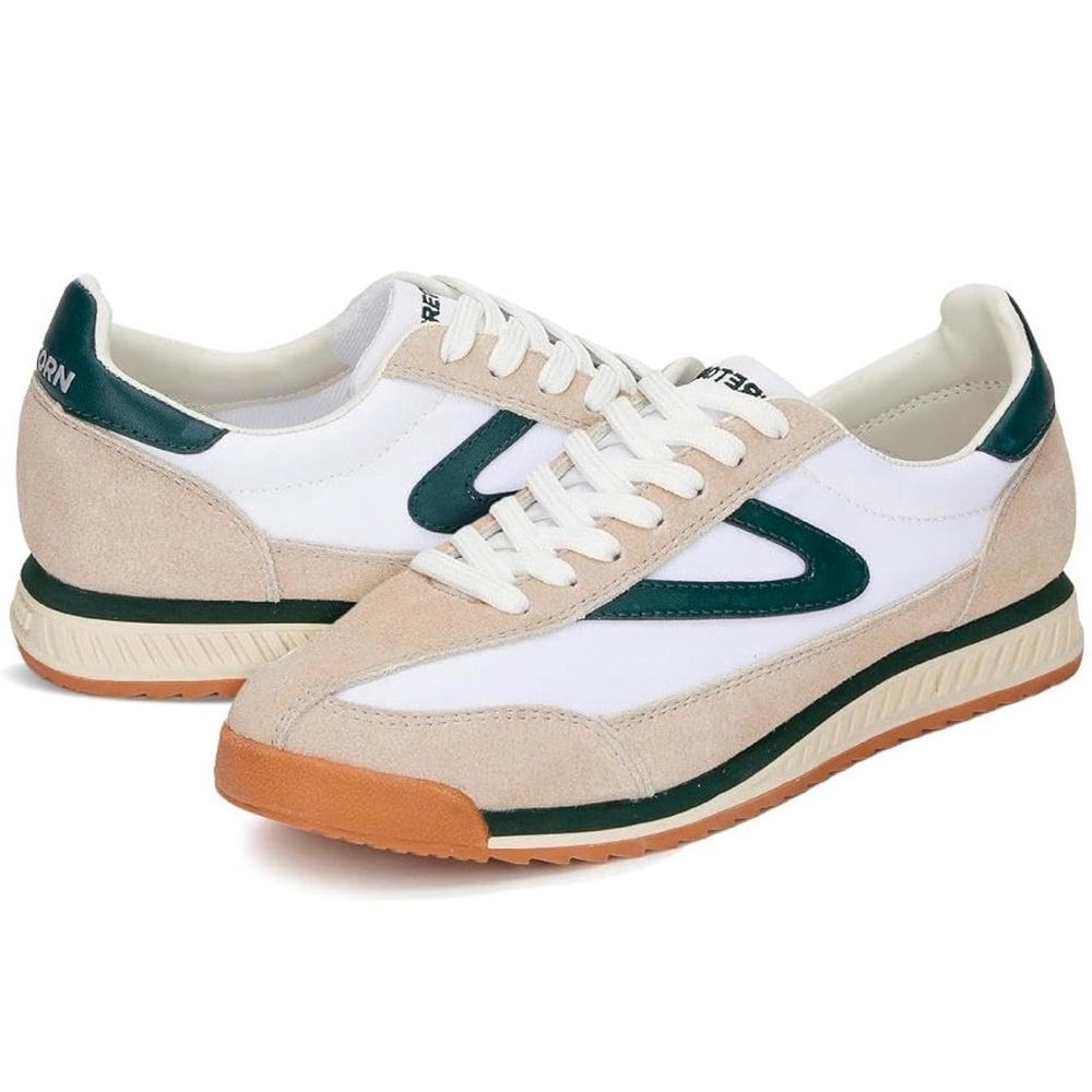 TRETORN RAWLINS 2.0 Casual Lace-up Sneakers White/Green/Beige Size 11